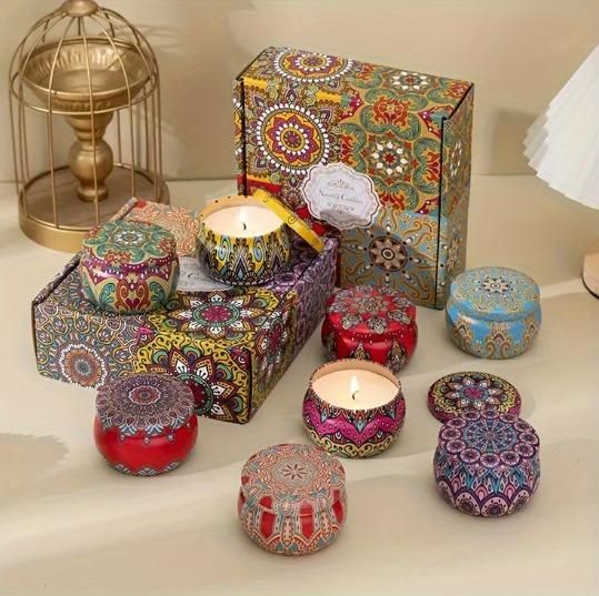 4.5cm Scented Tin Candle (Pack of 1) (Multicolor)