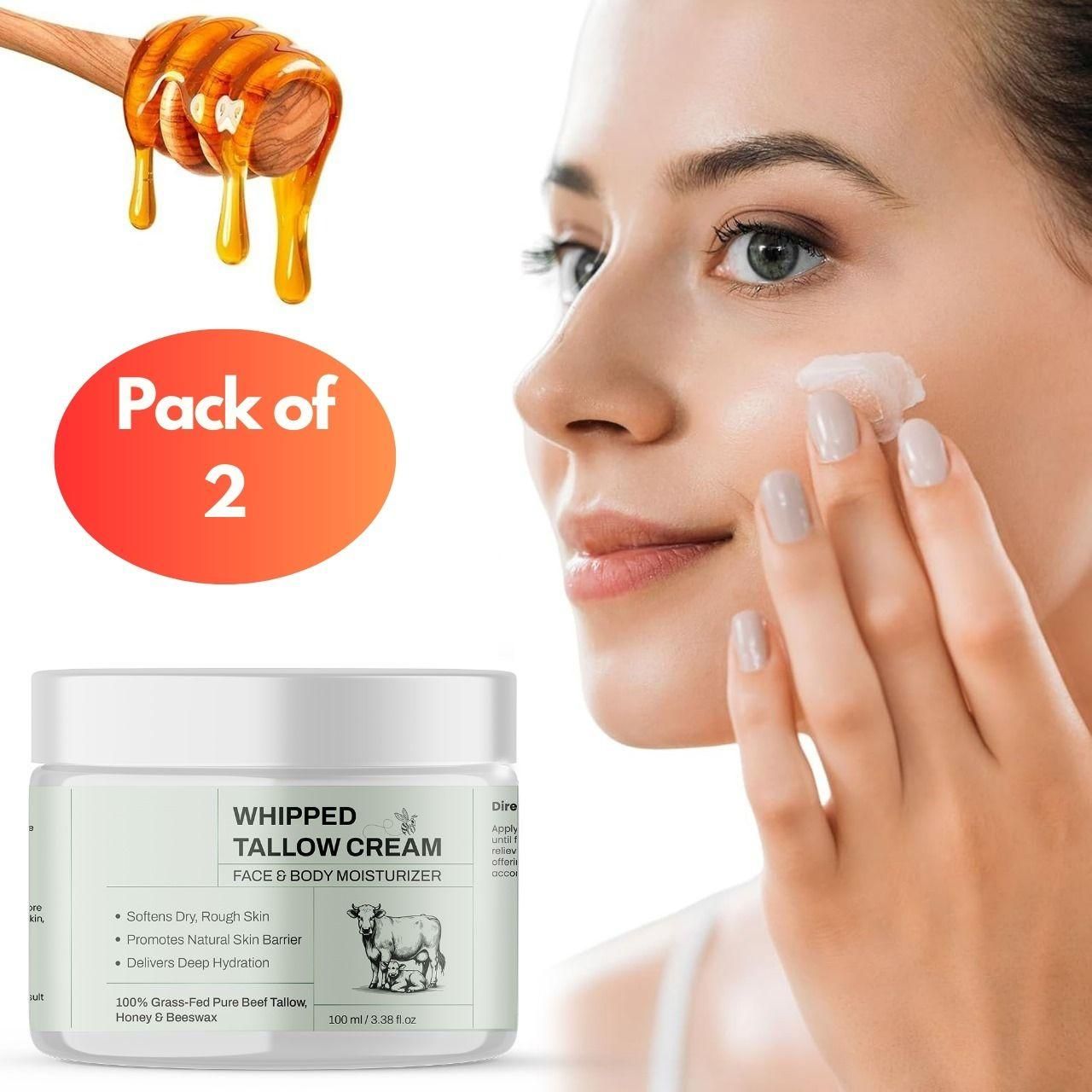 Whipped Tallow Cream 200 ml Pack of 2